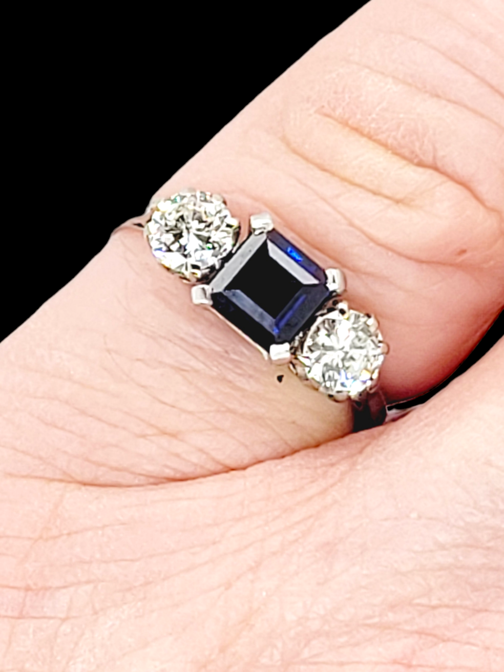 Art deco sapphire and diamond engagement ring
SKU: 6469
