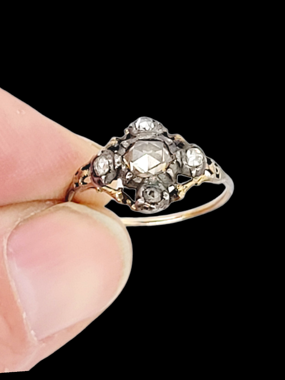 18th century rose diamond foiled ring
SKU: 6554