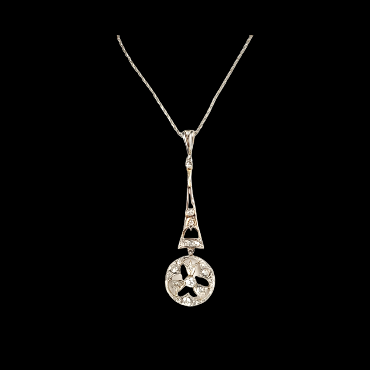 Desirable Art deco diamond pendant sku 5692