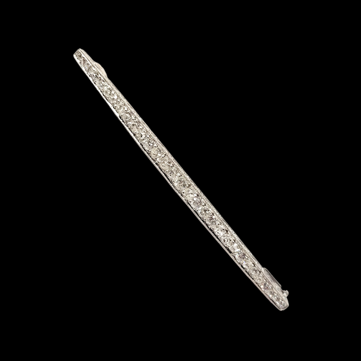 Art deco diamond bar brooch sku 5868