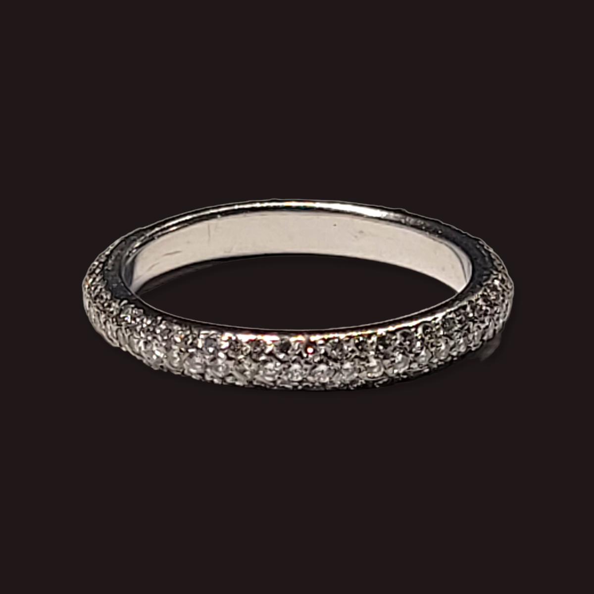 Pave diamond eternity ring sku 5913