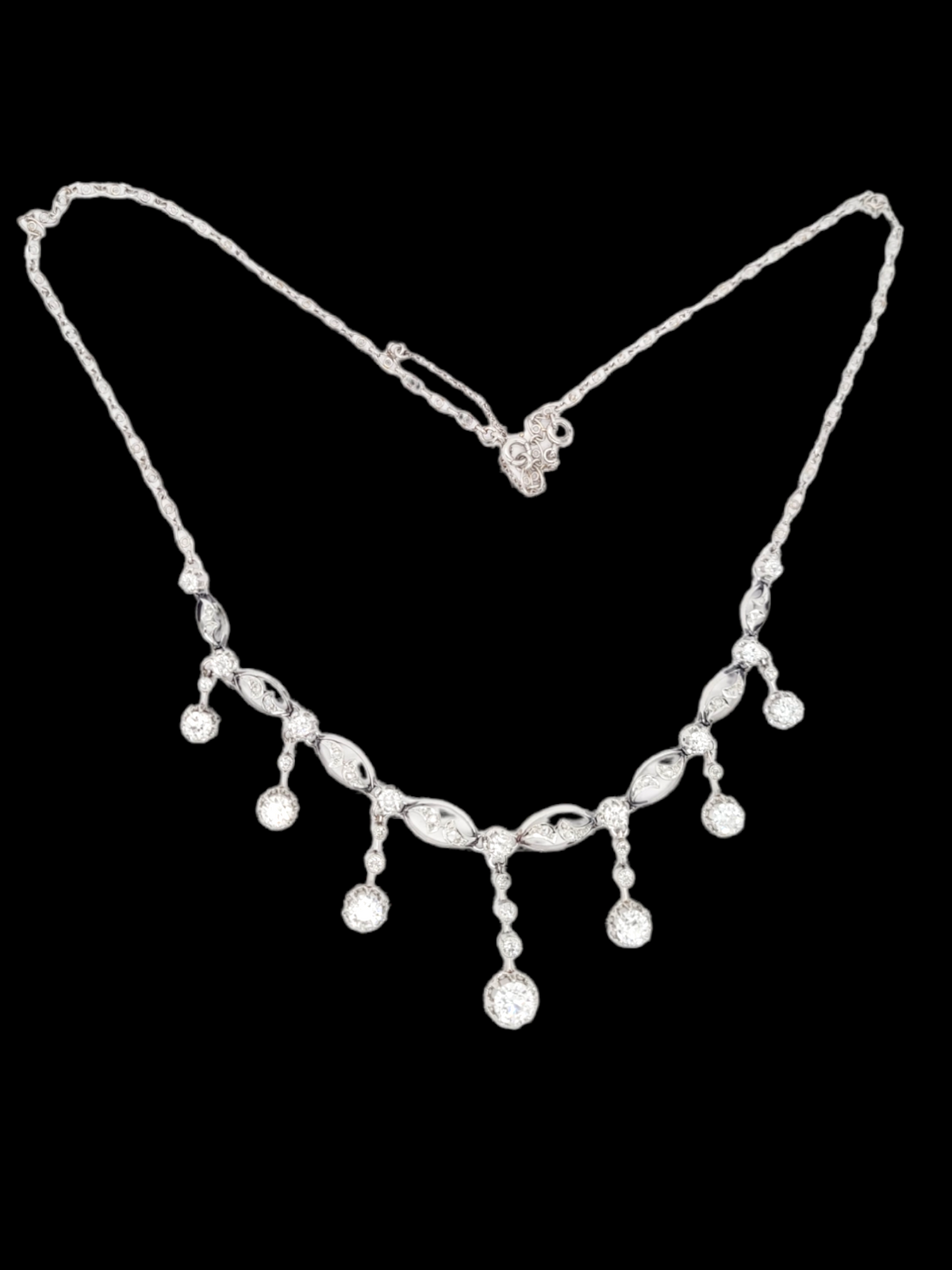 Art deco diamond fringe necklace
SKU: 6321