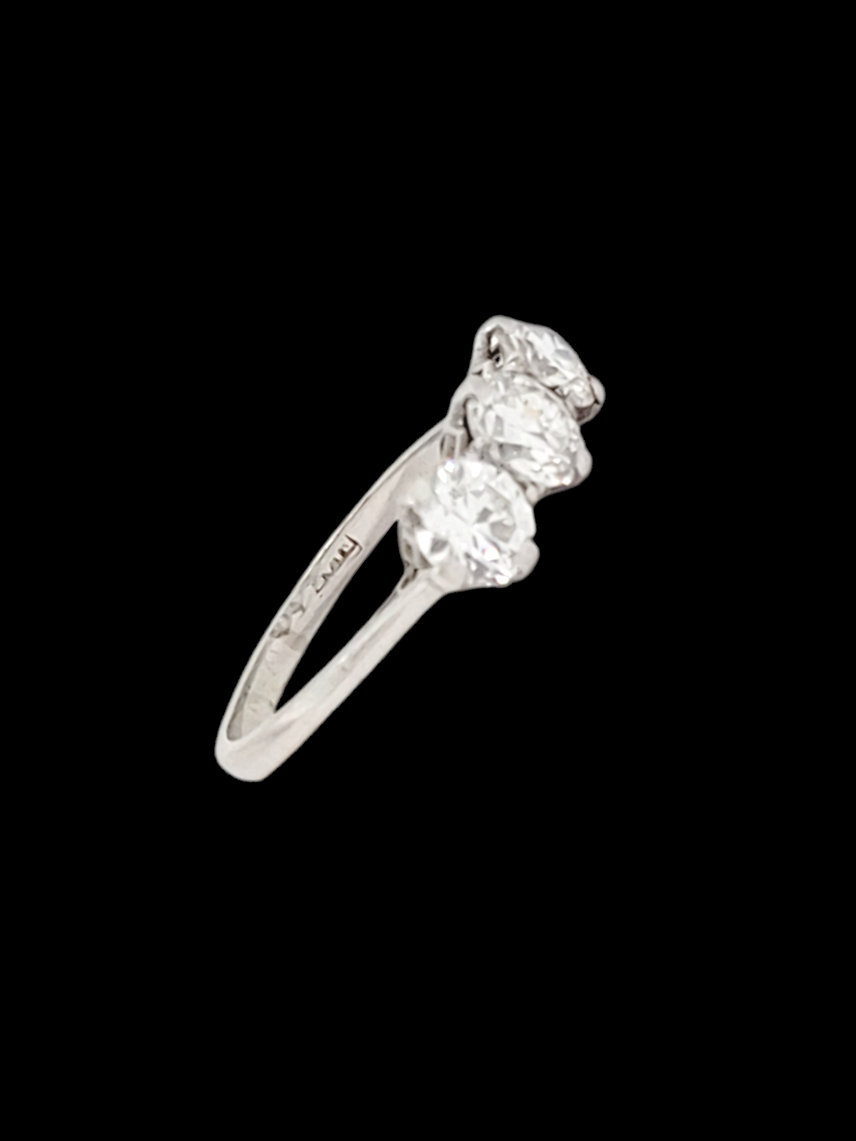 Art deco old European transitional cut diamond trilogy engagement ring
SKU: 7551