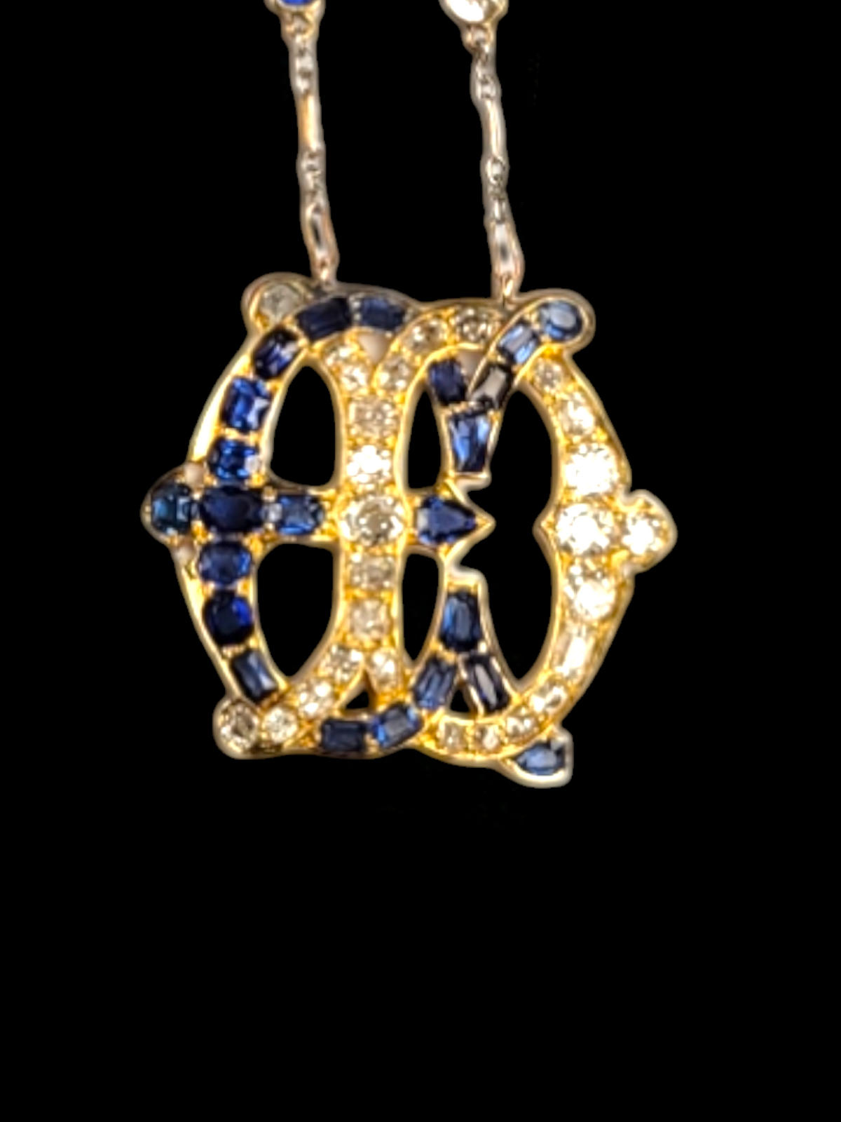 Antique Marchioness sapphire and diamond wedding pendant
SKU: 7913