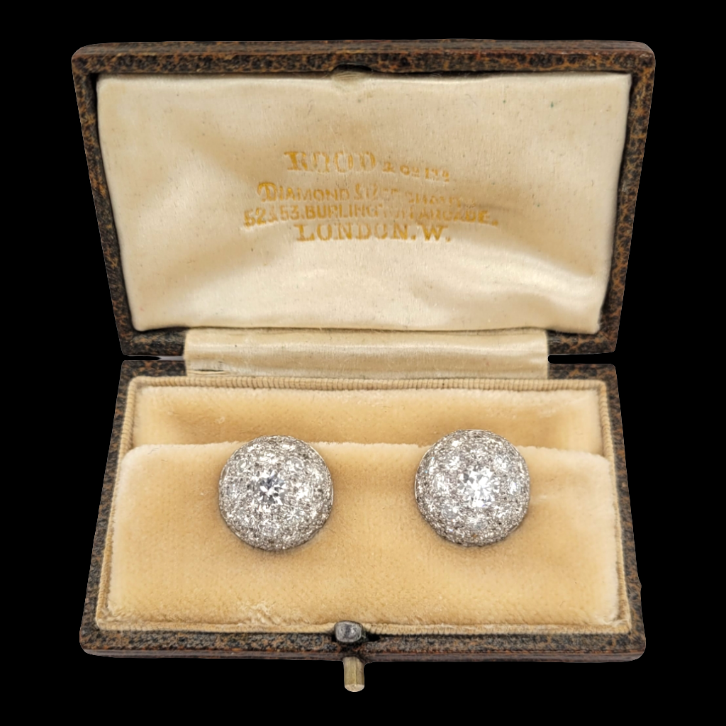 Art deco bombe diamond cluster earrings
SKU: 6419