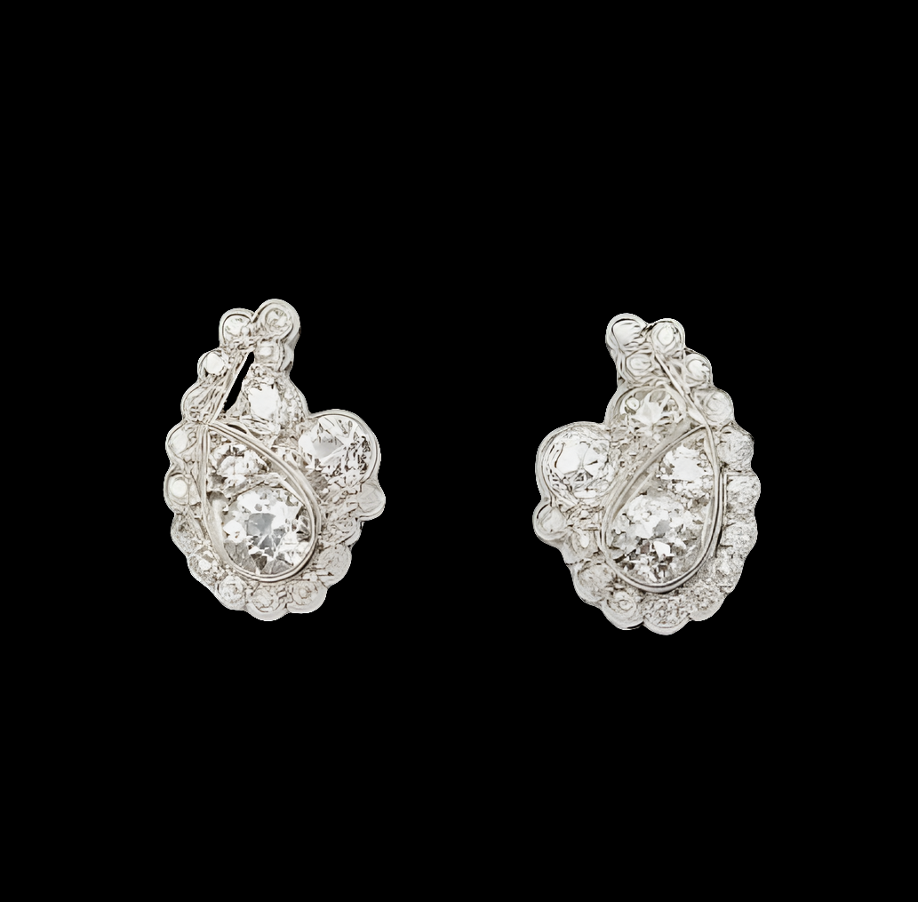 Art deco old mine cut diamond stud earrings
SKU: 5571