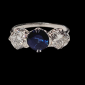 Sapphire and diamond engagement ring Sku 5556