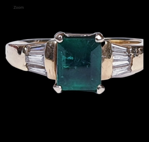 Emerald and Baguette Diamond Ring
SKU: 1661