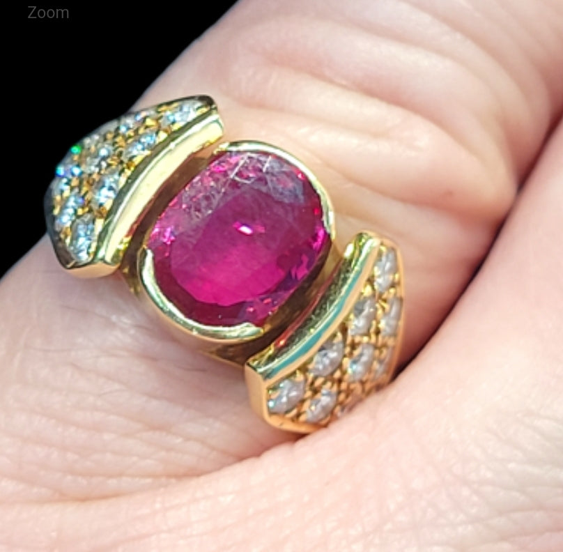 Vibrant intense ruby and diamond ring
SKU: 7588