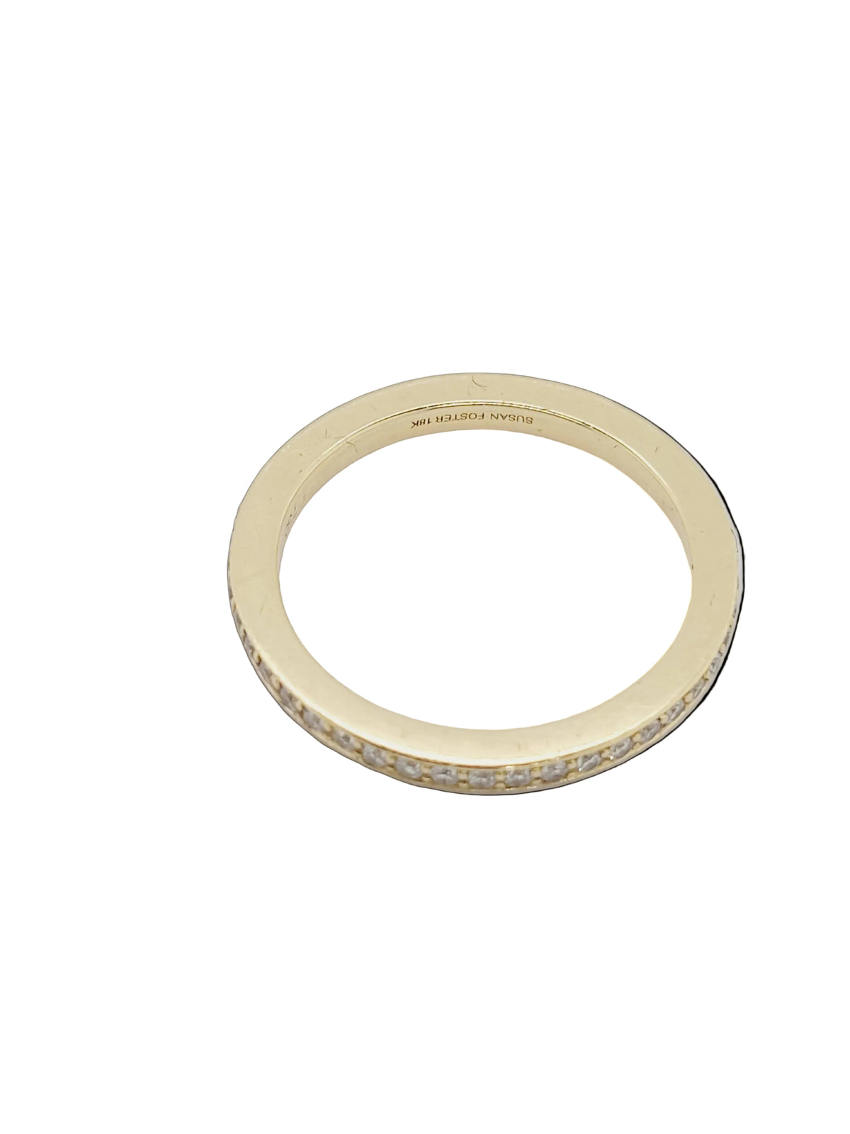 Diamond full hoop yellow gold eternity band sku 8784