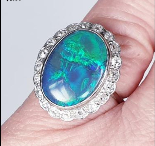 Black opal and diamond dress ring
SKU: 4552