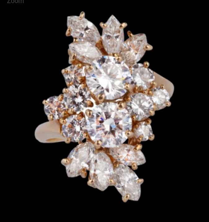 Super Sparkly Diamond Cocktail Ring sku 3506