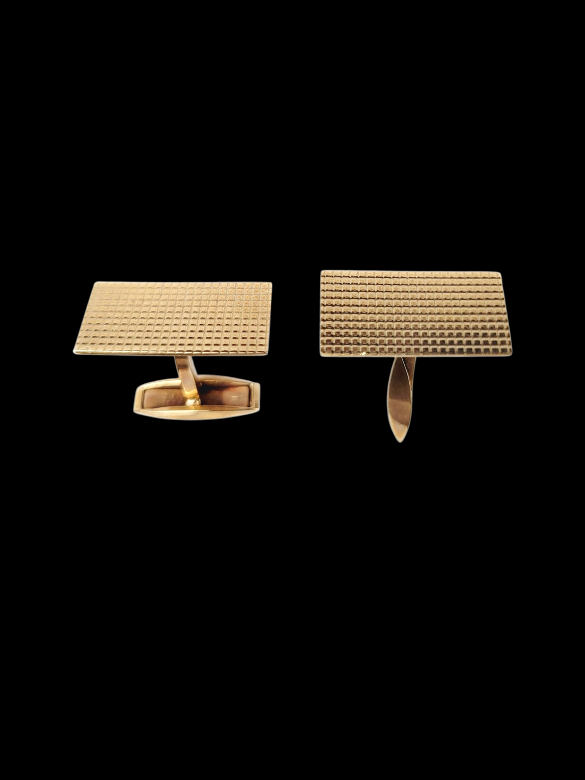Vintage hobnail design 9ct gold cufflinks swivel fittings sku 8508