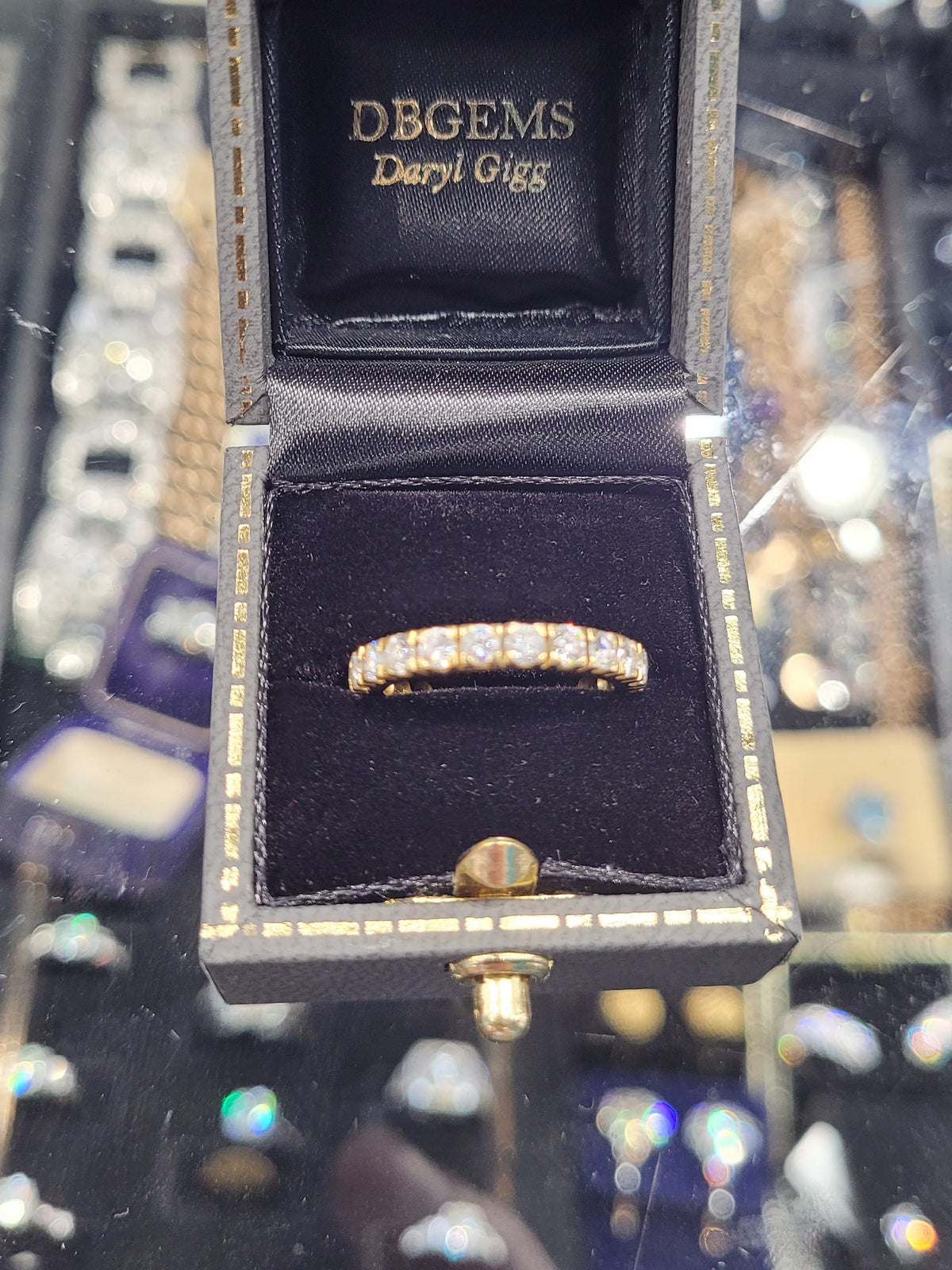 18ct yellow gold diamond full hoop eternity band sku 8496