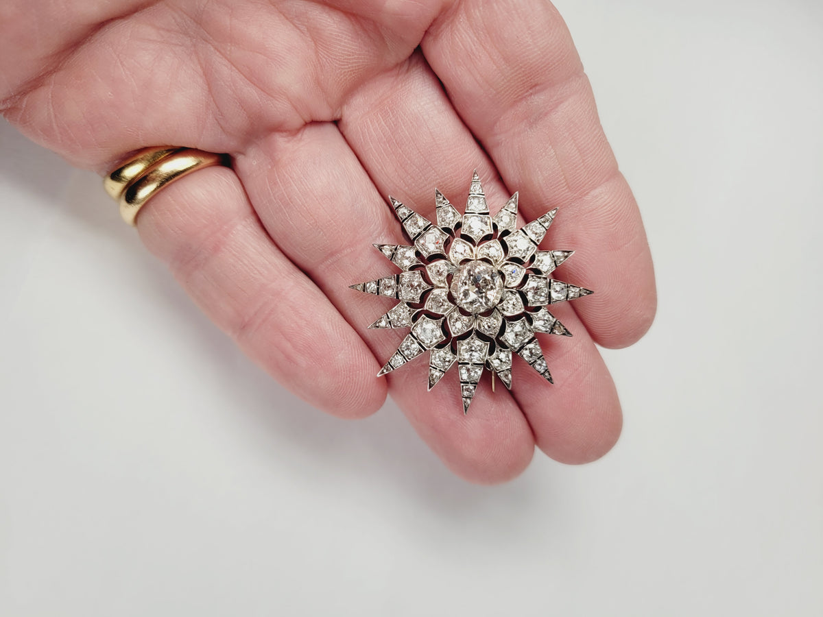 Antique diamond star burst sku 8774