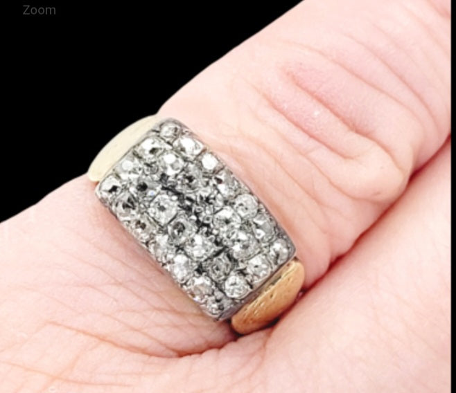 18th century old mine cut four row diamond ring
SKU: 7475