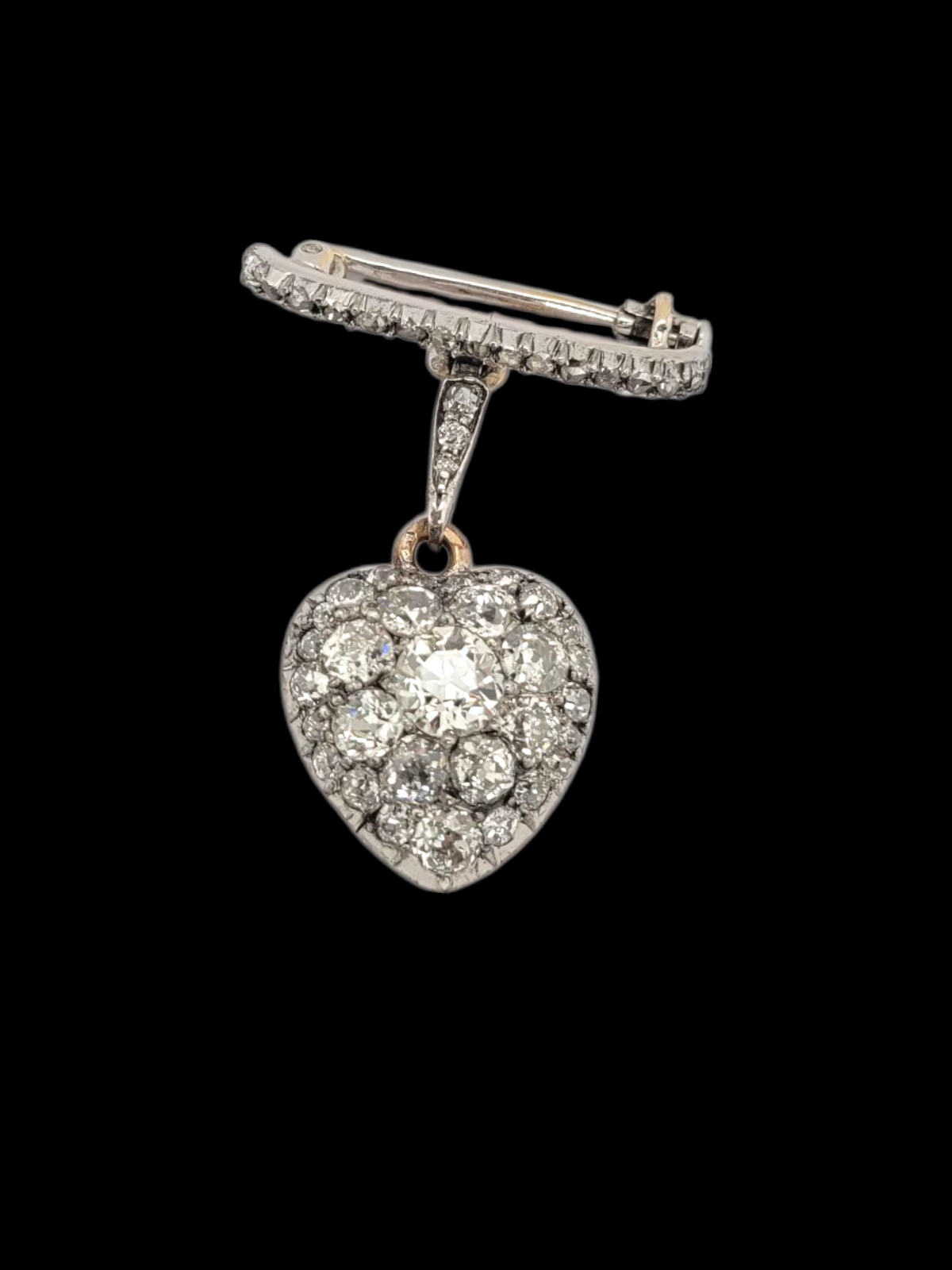Antique diamond heart pendant
SKU: 8354