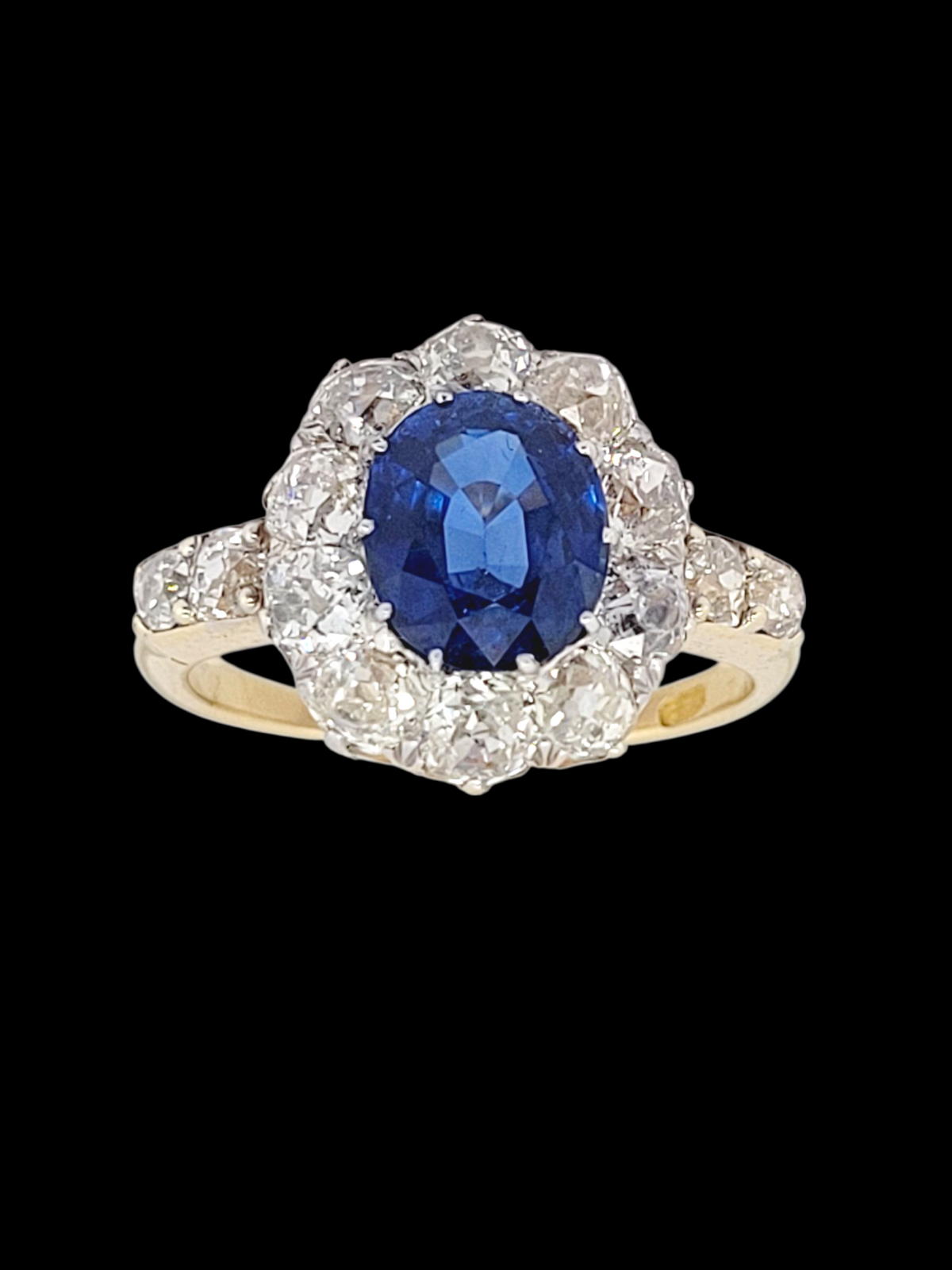 Antique sapphire and diamond cluster ring
SKU: 8396