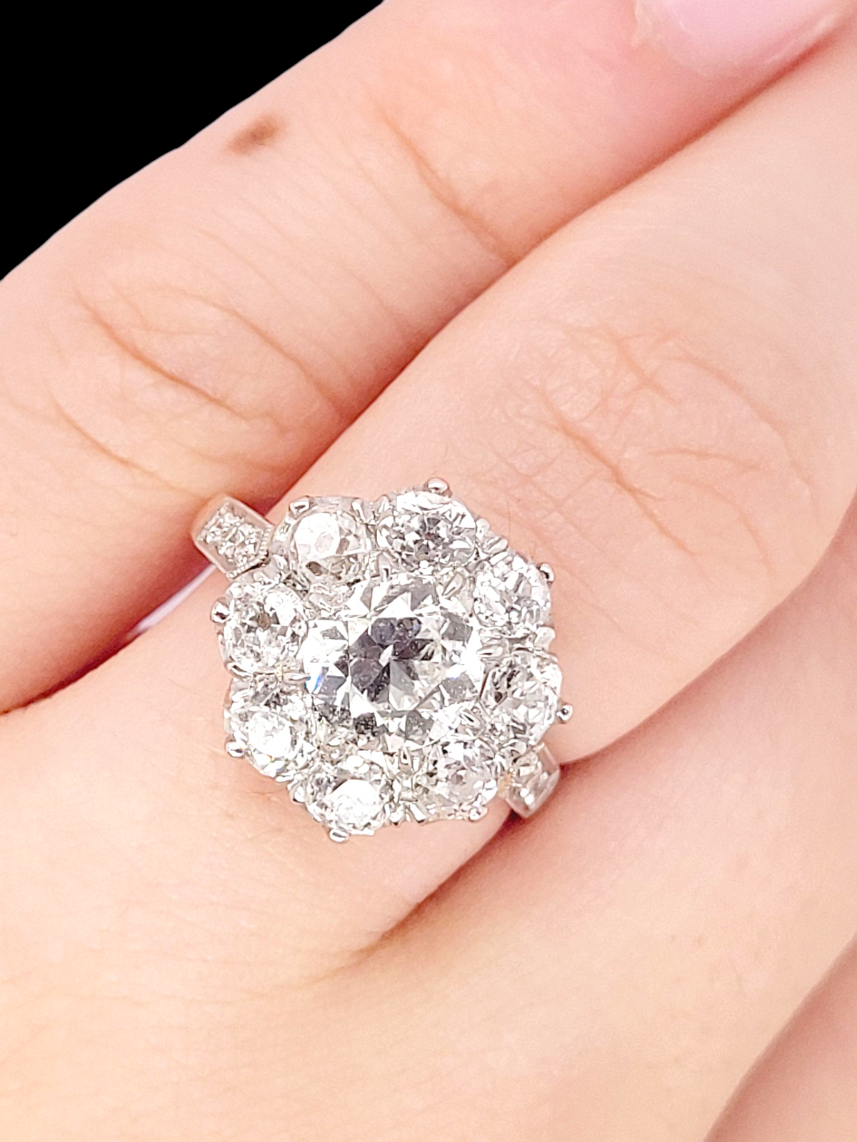 Antique diamond cluster engagement ring
SKU: 8398
