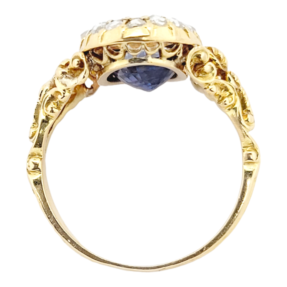 Rare Antique sapphire and diamond cluster engagement ring

SKU: 6545