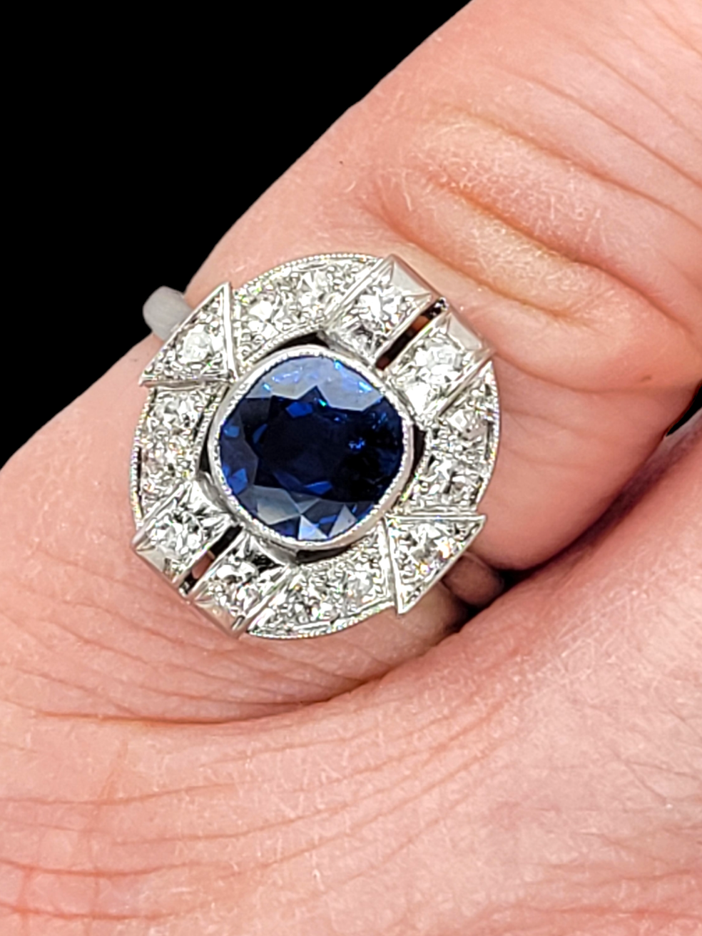 Art Deco sapphire and diamond panel ring

SKU: 6440