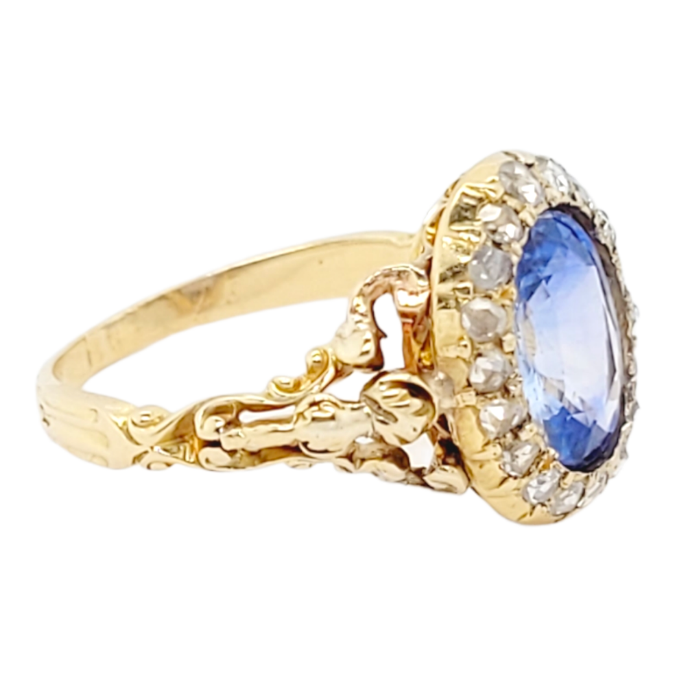 Rare Antique sapphire and diamond cluster engagement ring

SKU: 6545