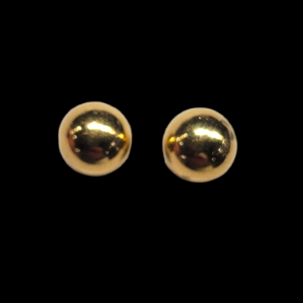 Pair of 18ct gold ball earrings