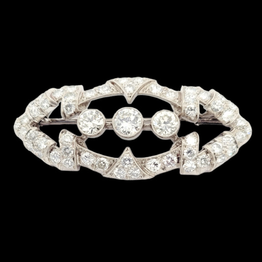 Art deco diamond brooch