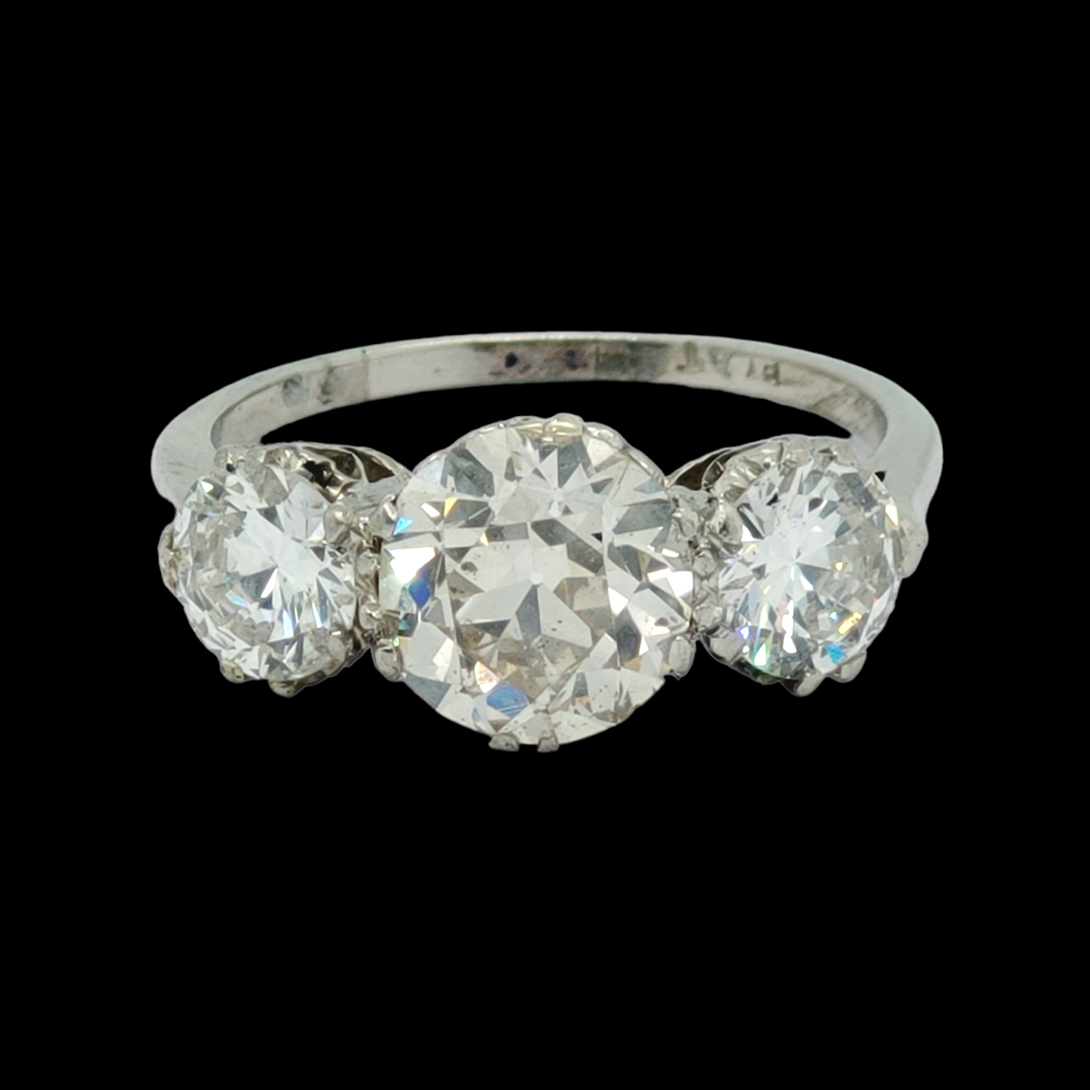 Antique diamond trilogy ring Sku 6199