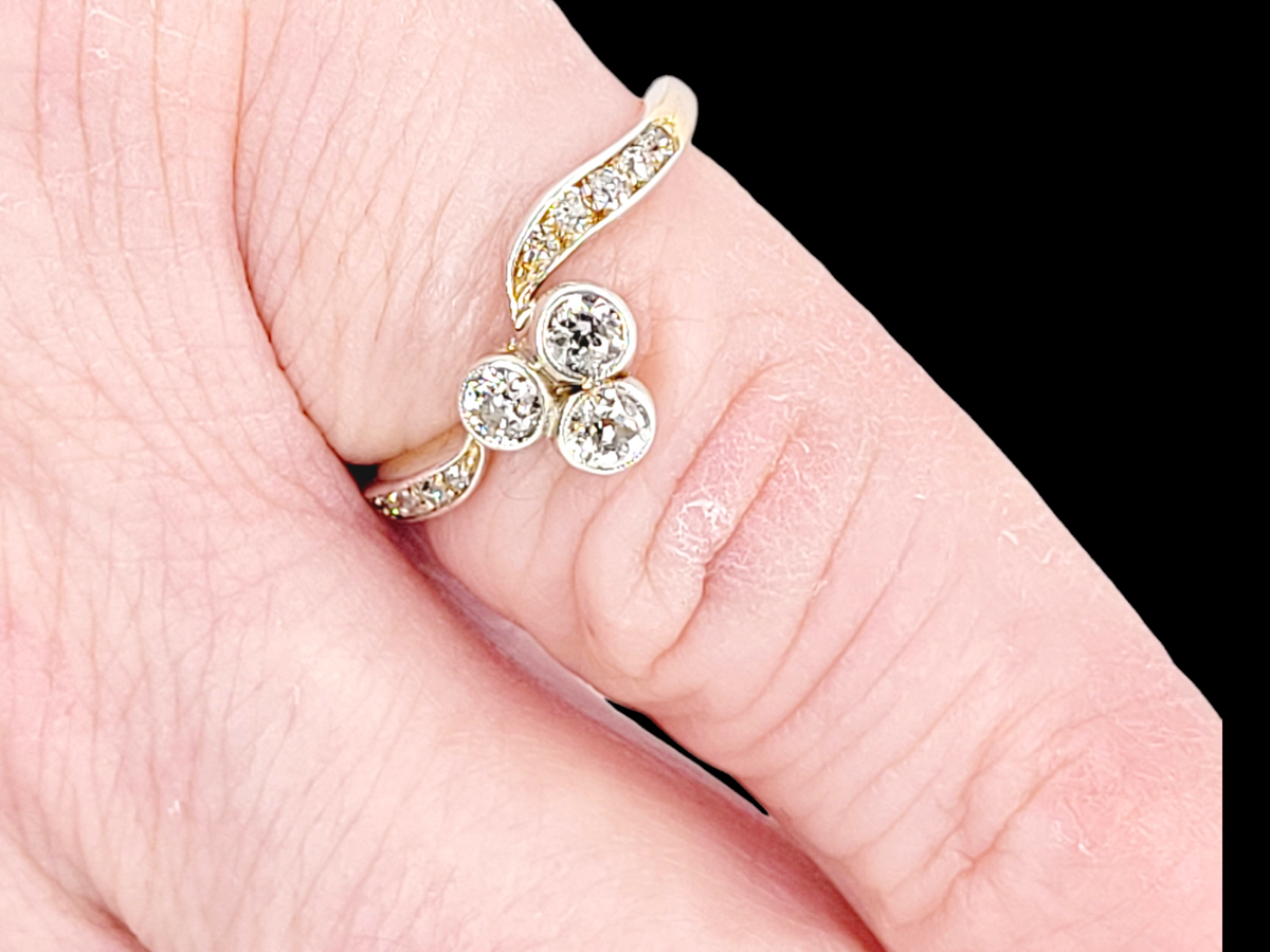 Edwardian diamond trefoil ring
SKU: 7052
