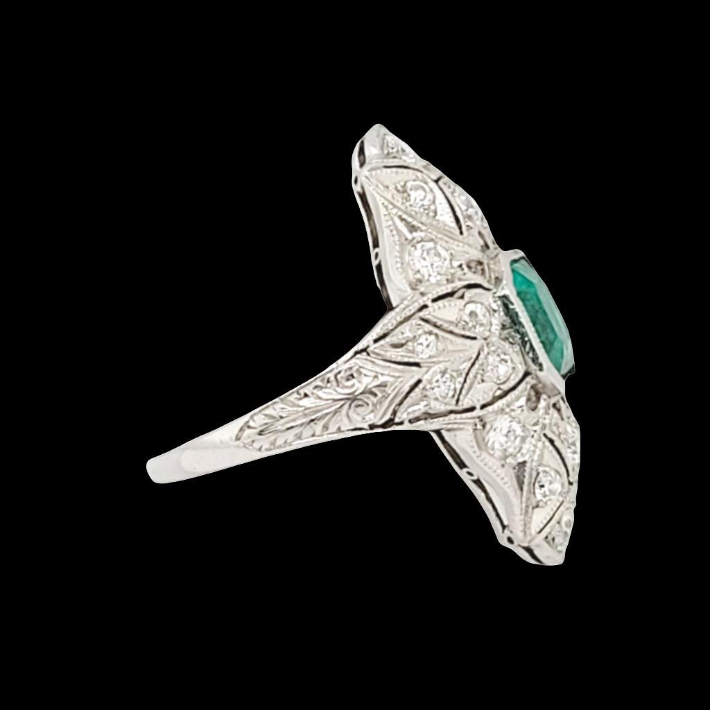 Fine Edwardian emerald and diamond dress ring
SKU: 6868