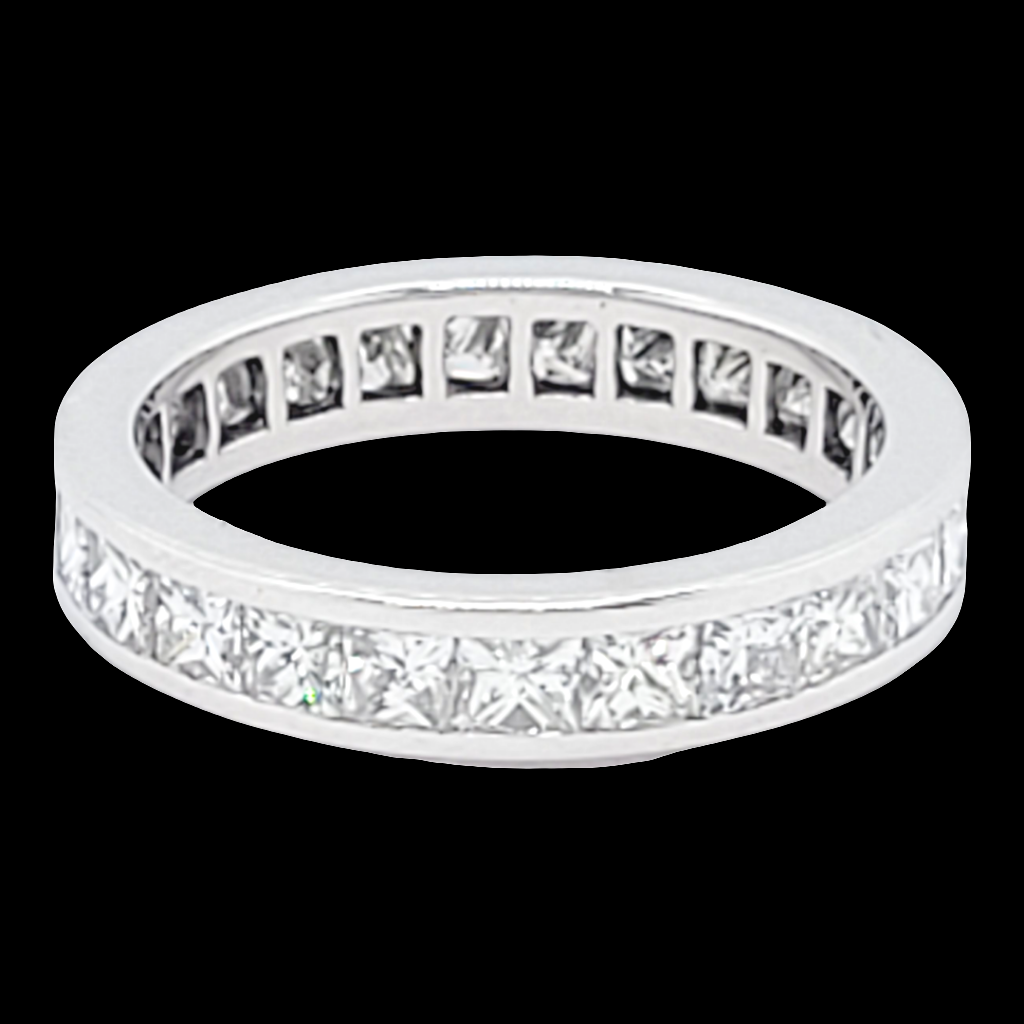 Princess cut diamond full hoop eternity ring sku 6642