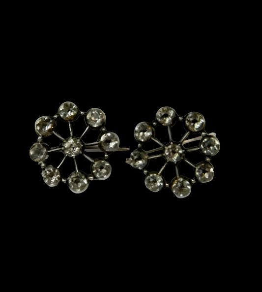 Black Dot 18th Century White Paste Cluster Earrings
SKU: 1172