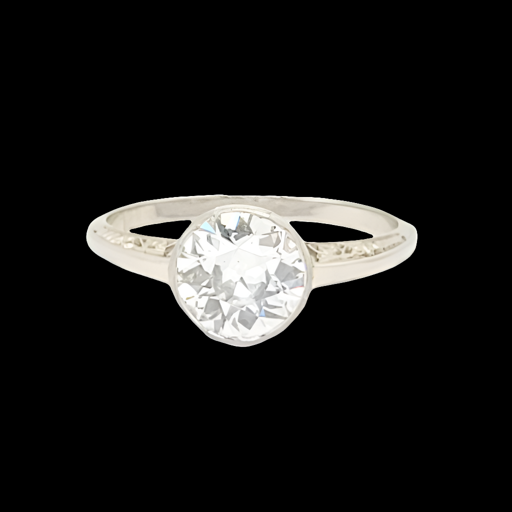 1.50ct Art deco bezel set diamond engagement ring
SKU: 6983