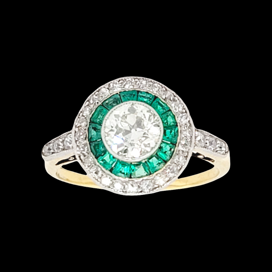 Antique emerald and diamond target ring

SKU: 6770