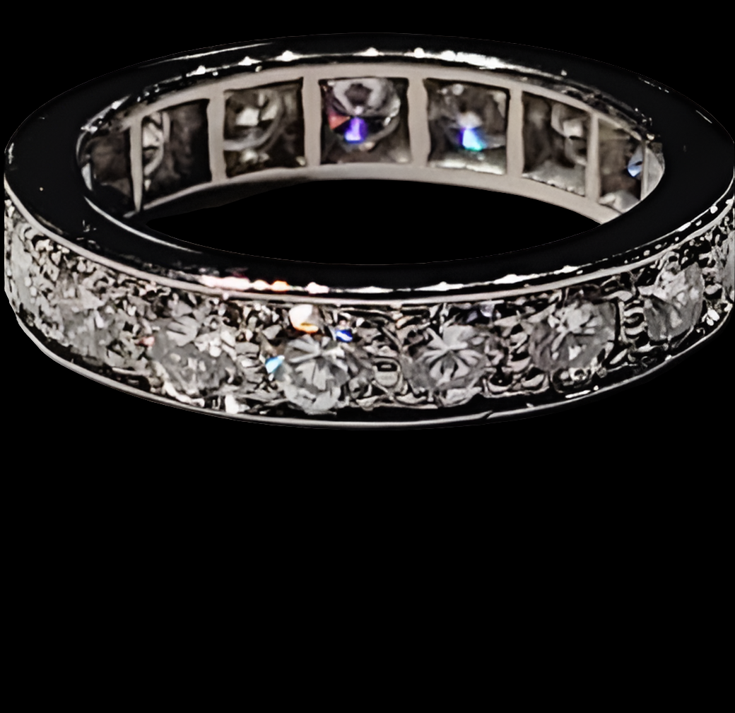 2.25ct full hoop diamond eternity ring set in platinum
SKU: 5332