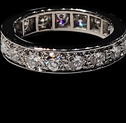2.25ct full hoop diamond eternity ring set in platinum
SKU: 5332
