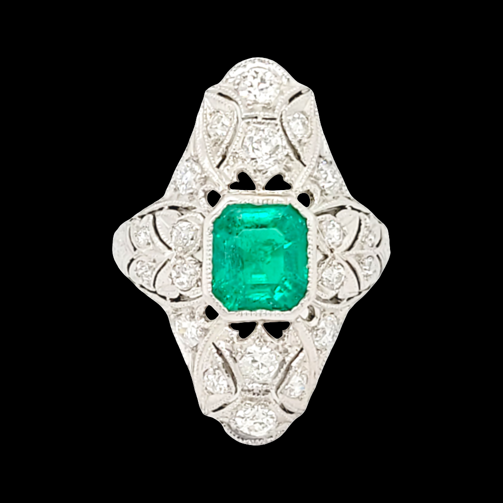 Fine Edwardian emerald and diamond dress ring
SKU: 6868