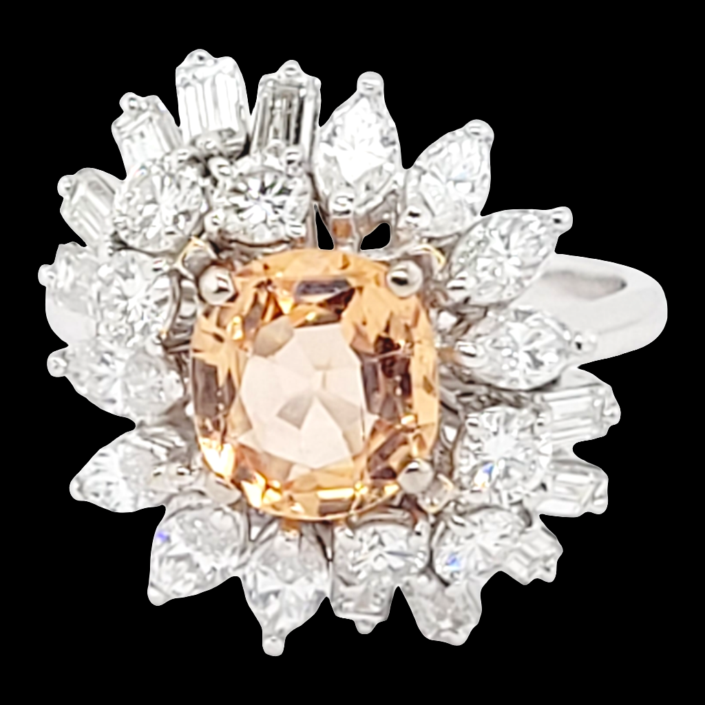 Stylish diamond baguette diamond and topaz cocktail ring

SKU: 6432
