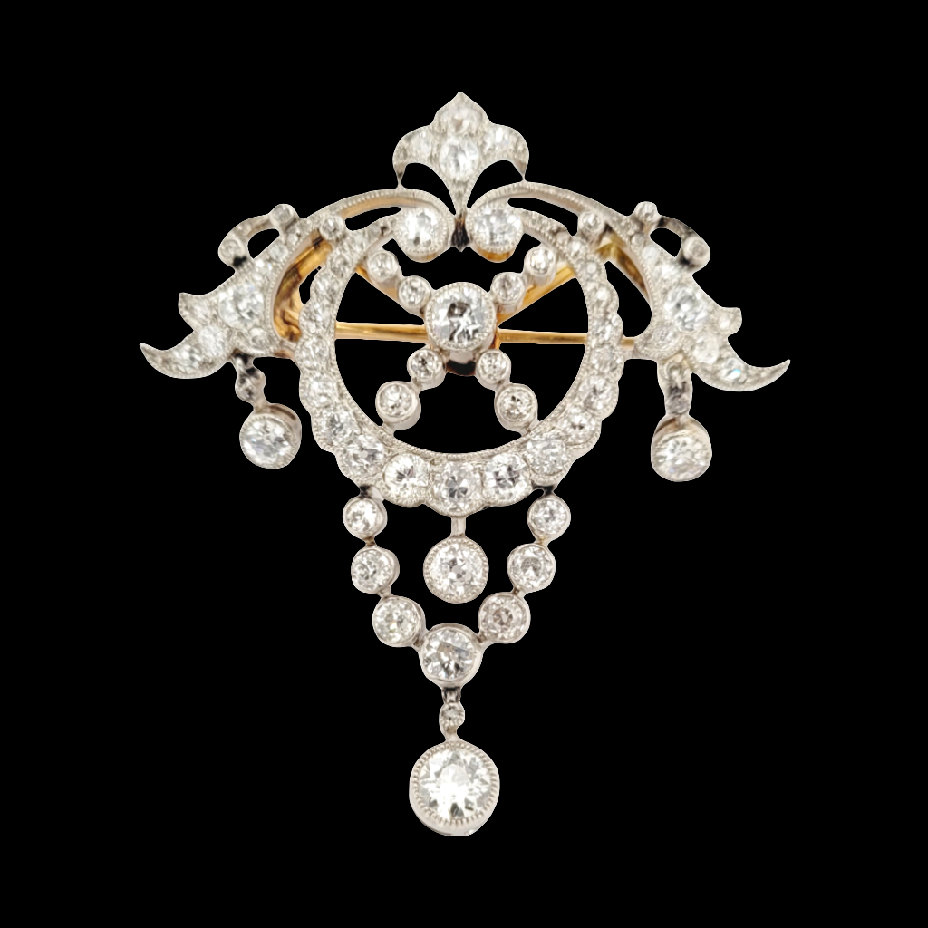 Belle epoque diamond pendant / brooch
SKU: 6908