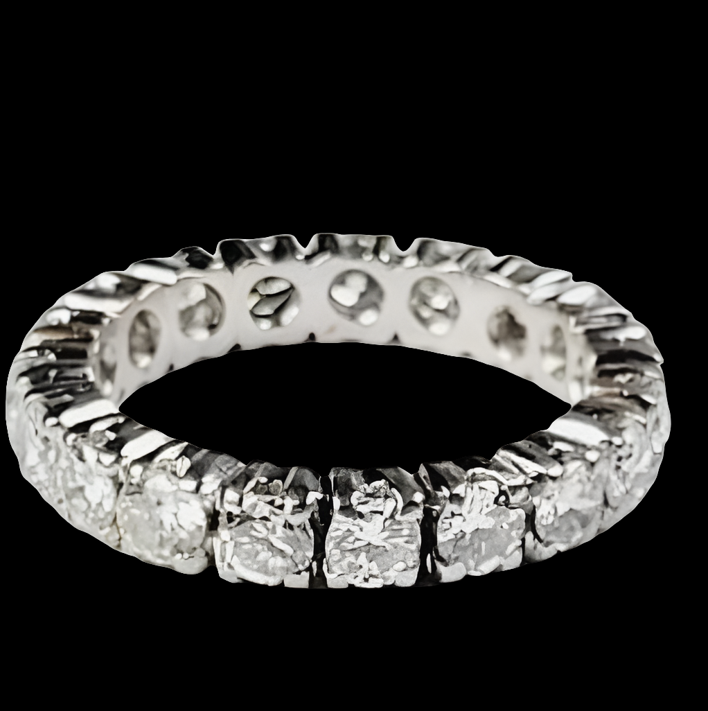 Platinum full hoop diamond eternity ring
SKU: 5355