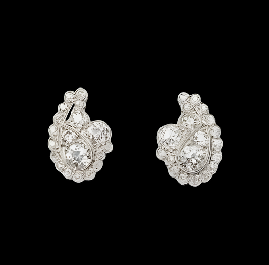 Art deco old mine cut diamond stud earrings
SKU: 5571