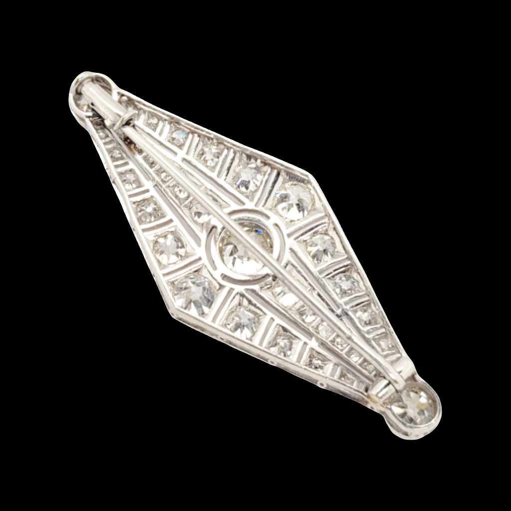 Art deco diamond lozenge shaped brooch
SKU: 7011