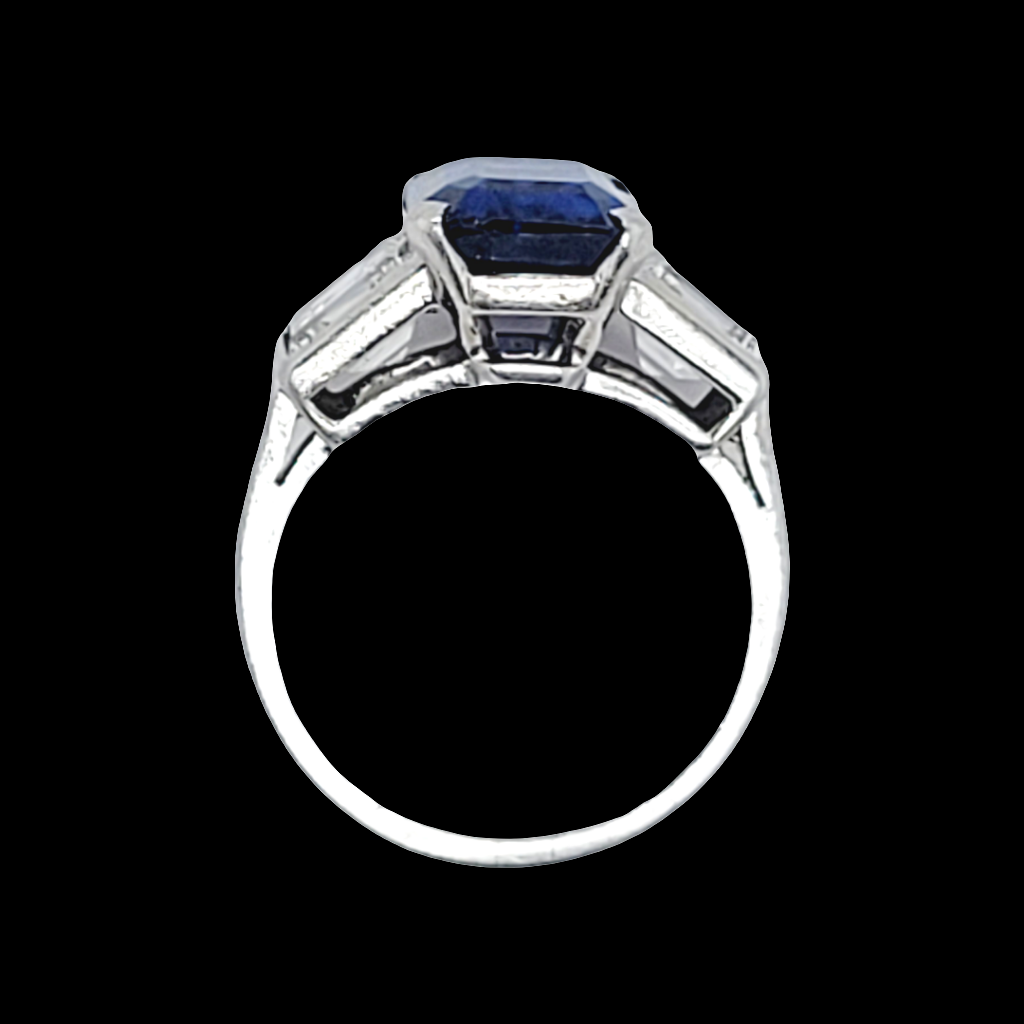 Art deco Ceylon sapphire and diamond engagement ring
SKU: 6991