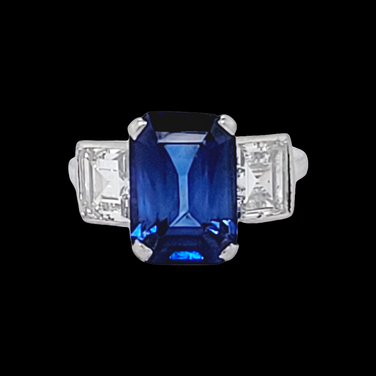 Art deco Ceylon sapphire and diamond engagement ring
SKU: 6991