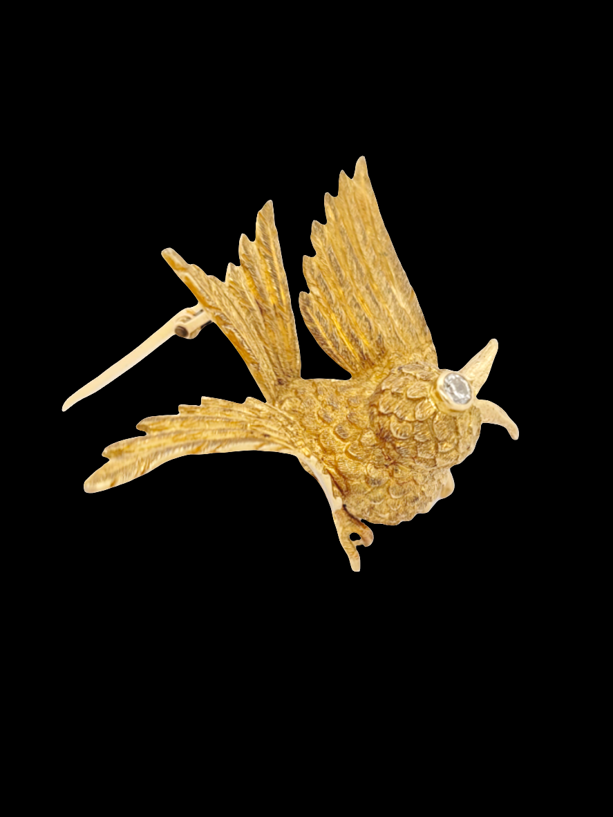 Vintage 18ct gold and diamond bird brooch
SKU: 6911