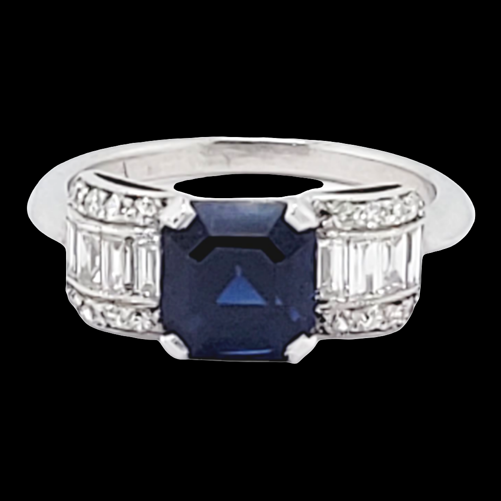 Art deco sapphire and diamond engagement ring

SKU: 6620