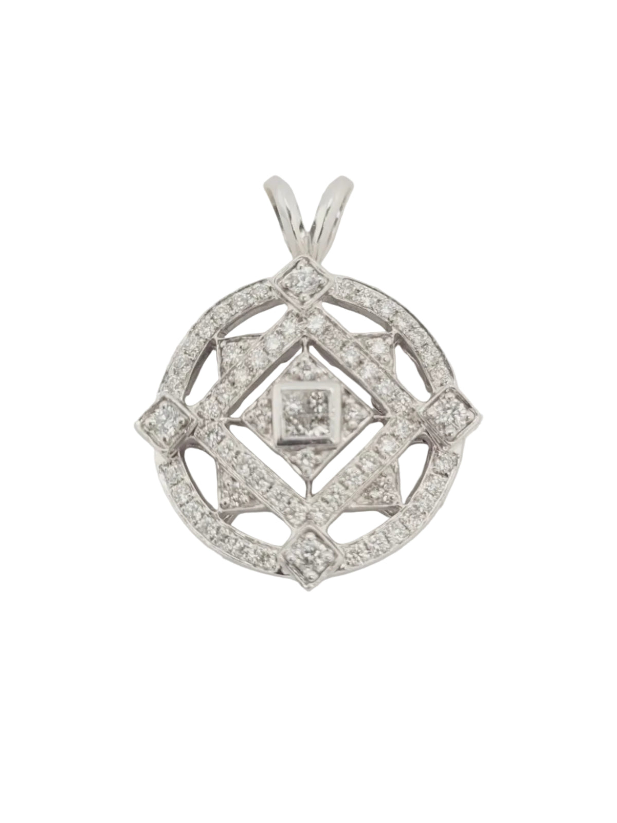 Modern diamond pendant sku 9142