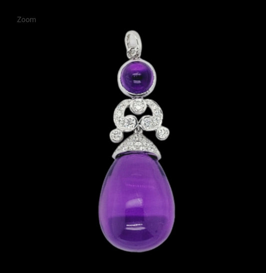 Fine amethyst and diamond pendant

SKU: 6330
