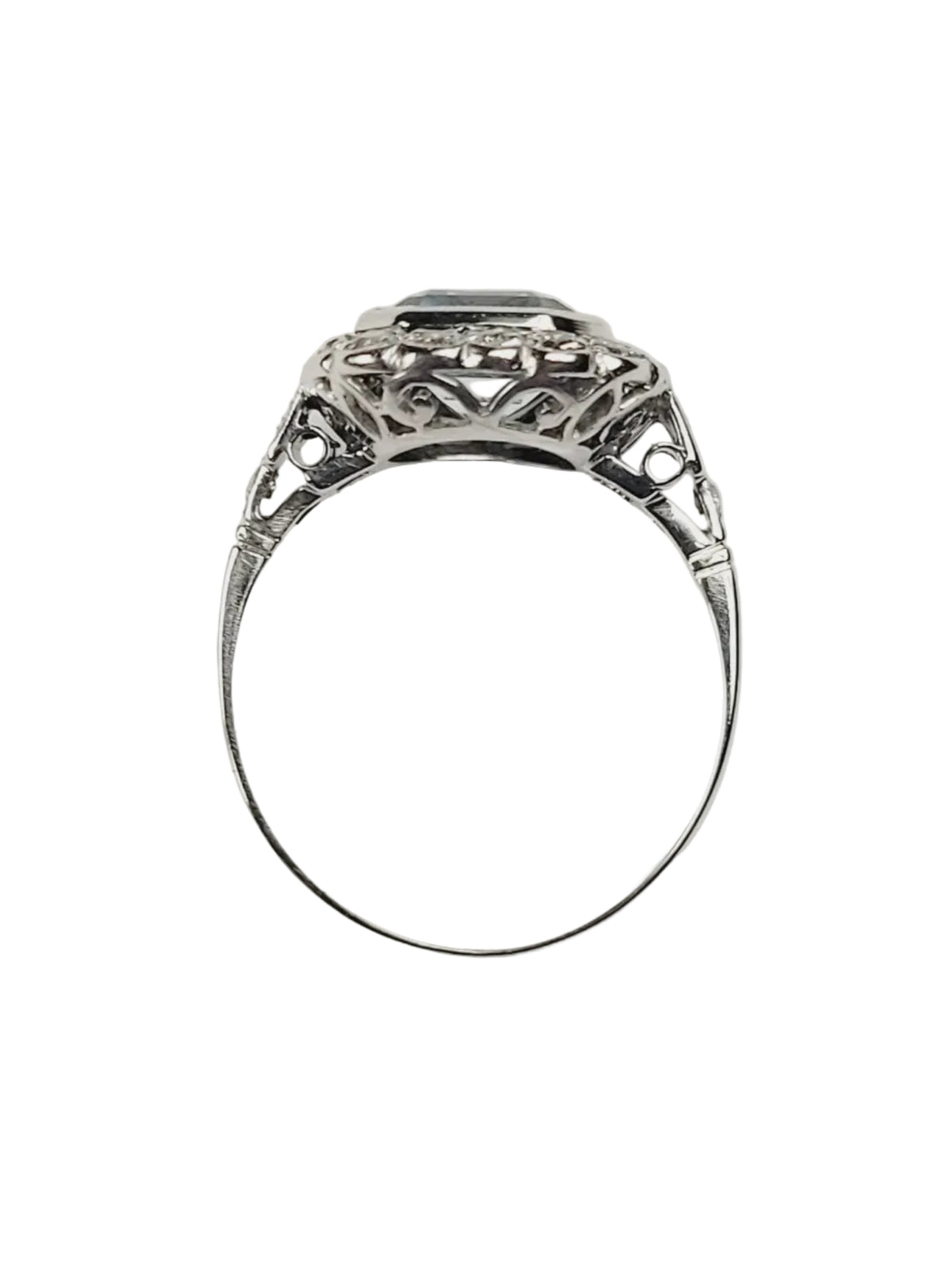 Aquamarine and diamond dress ring sku 9178